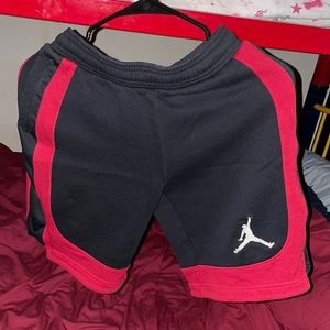 Jordan black & red shorts for boys size medium.
